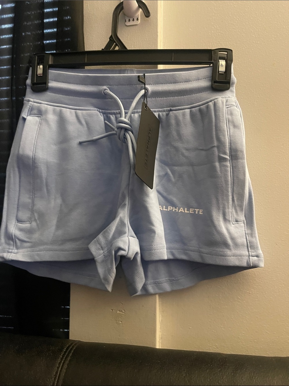 Alphalete Women's Essential Core Shorts Light Ice Blue Size XXS Gym
Travel NWT